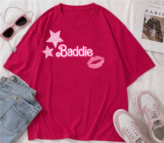 Baddie Oversized Tee  Bold & Confident Vibe