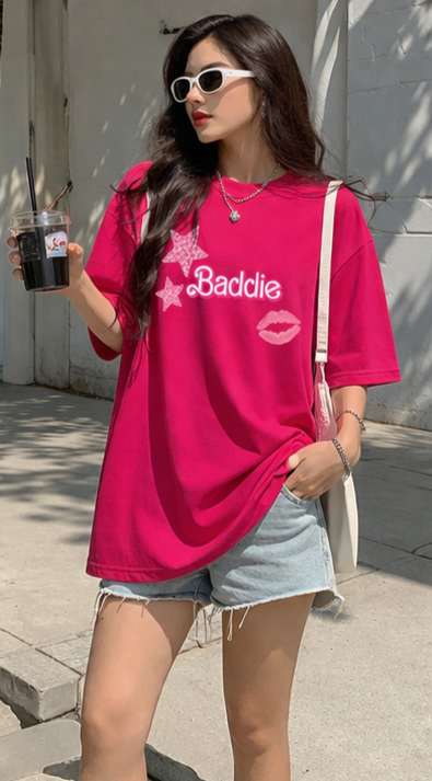 Baddie Oversized Tee  Bold & Confident Vibe