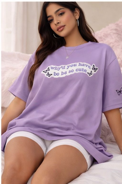 lavender oversized tshirt