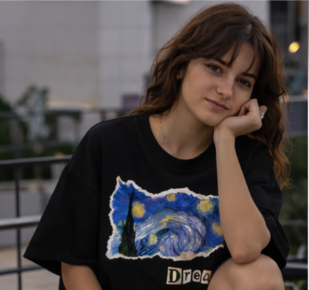 Starry Night Oversized T shirt