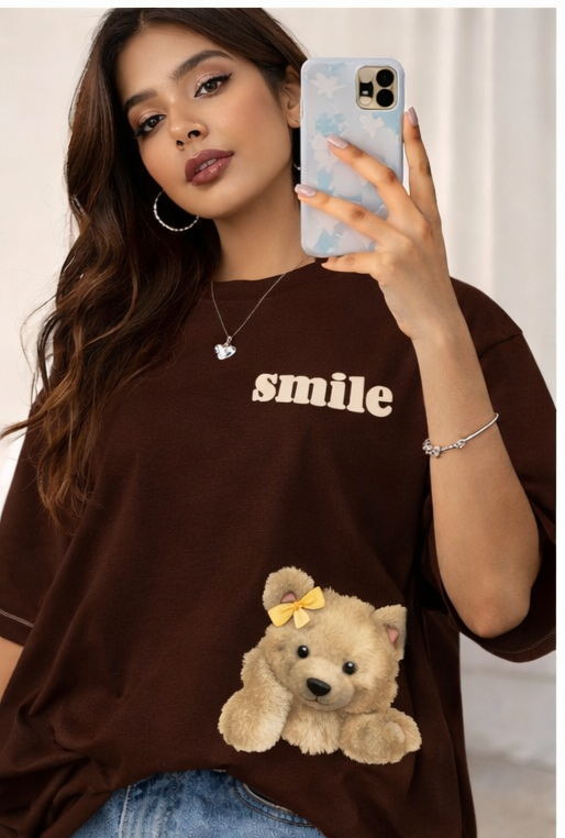 Smile Teddy Oversized T shirt