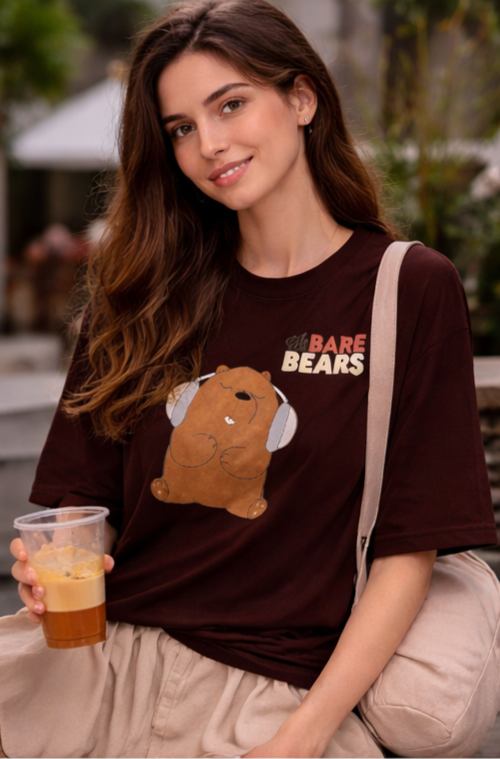 Chill Bear Oversized Tee  Just Vibe, No Stress