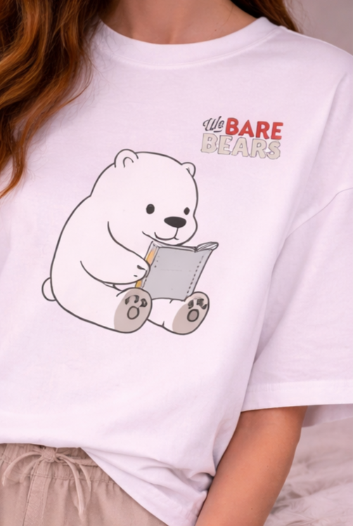 Ice Bear Doodle Oversized Tee  Create Your Own Calm