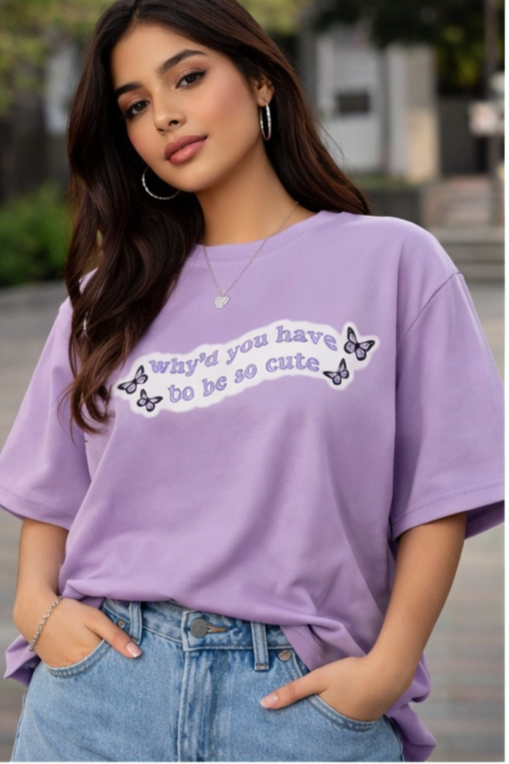 lavender oversized tshirt